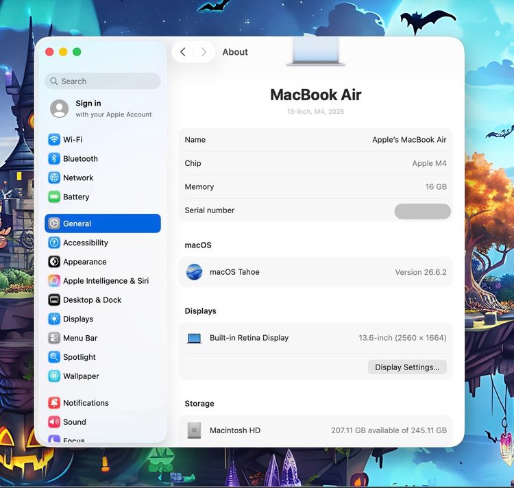 MacBook Air 13.6-inch M4 2025 Ram16GB SSD256GB Sky Blue  รูปที่ 12