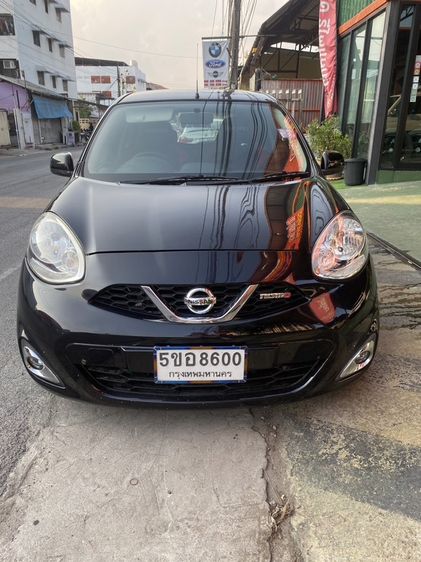 Nissan March 2017 1.2 S Sedan ดีเซล ไม่ติดแก๊ส เกียร์ธรรมดา ดำ รูปที่ 4