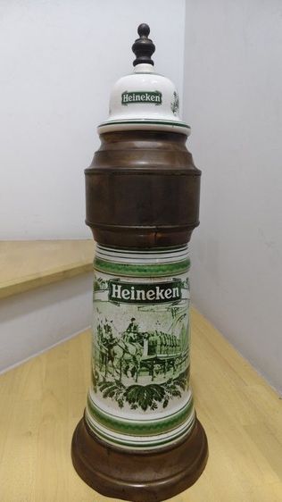 เสาหัวกดเบียร์สดเซรามิก Heineken งานเก่าหายาก ของสะสมตกแต่งบาร์ รูปที่ 7