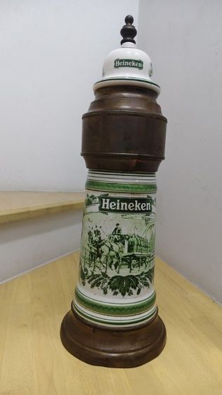 เสาหัวกดเบียร์สดเซรามิก Heineken งานเก่าหายาก ของสะสมตกแต่งบาร์ รูปที่ 6