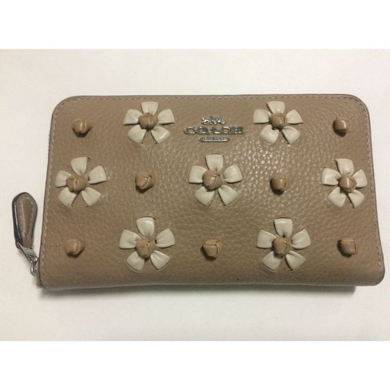 มือ 2 COACH (แท้) กระเป๋าสตางค์ใบกลางซิปรอบ
