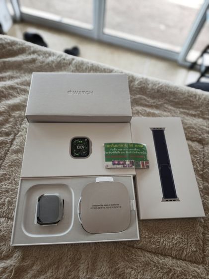 Apple Watch Ultra 3 GPS + Cellular 49mm Natural Titanium Case with Light Blue Alpine Loop