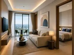 มีบางส่วน 2027 1-Bedroom Condo at Seaspire Jomtien — 42.90 sqm, Foreign Quota