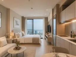 มีบางส่วน 2027 Studio 29.75 sqm in Seaspire Jomtien — Floor 32, Foreign Quota รูปที่ 2