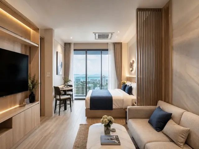 Studio 29.75 sqm in Seaspire Jomtien — Floor 32, Foreign Quota
