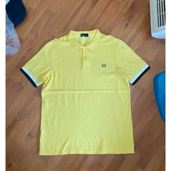 Fred Perry สภาพใหม่ เสื้อโปโล เหลืองอ่อน XL คอปก Polo