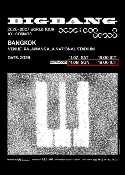 BIGBANG 2026–2027 WORLD TOUR < XX : COSMOS > IN BANGKOK