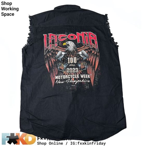 เสื้อเชิ้ต​ Vance Biker Wear Size L