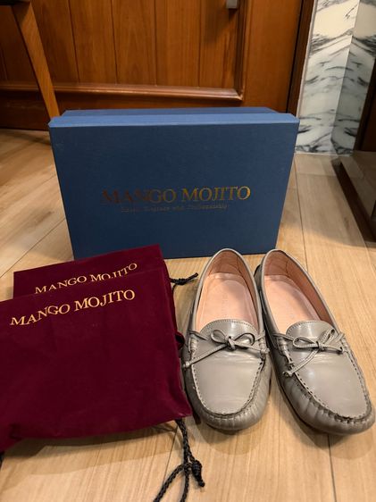 Mango Mojito Mojito Loafer Lady Grey Size 39 พร้อมกล่องและถุงผ้า