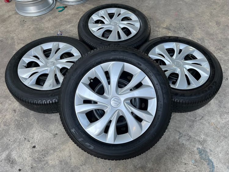 อื่นๆ ล้อเหล็ก 15" ✨ล้อกระทะ✨4รู100✨Suzuki Swift ขอบ 15 แถมยาง 175-65-15 Goodyear ปี 19