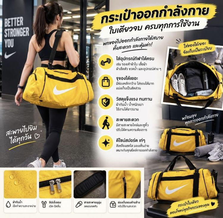 กระเป๋าออกกำลังกาย รูปที่ 11