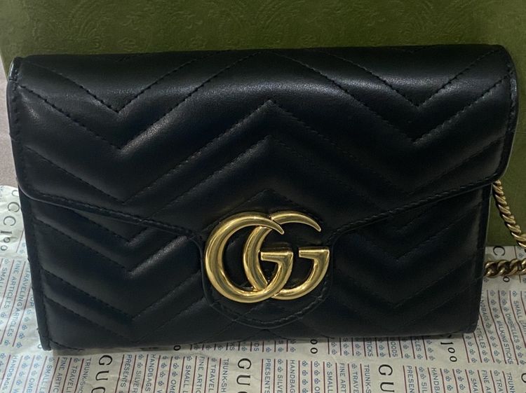 กระเป๋าสตางค์ GG Marmont wallet on chain รูปที่ 3