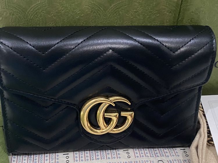 กระเป๋าสตางค์ GG Marmont wallet on chain รูปที่ 2