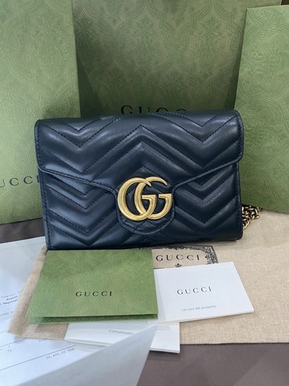 กระเป๋าสตางค์ GG Marmont wallet on chain