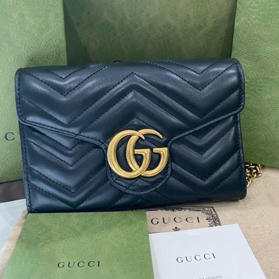 กระเป๋าสตางค์ GG Marmont wallet on chain รูปที่ 15
