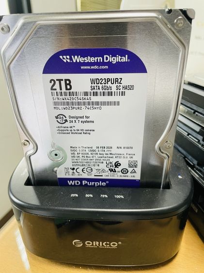 ฮาร์ดดิสก์ 2 TB ป้ายม่วง ประกันถึงปี 2029