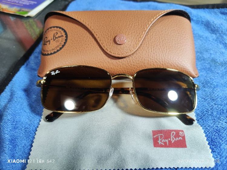 Ray-Ban แว่นตากันแดด RayBan RB3746(รหัสสี001/33กรอบสีทอง/เลนส์สีน้ำตาล ไซส์59-20 145)