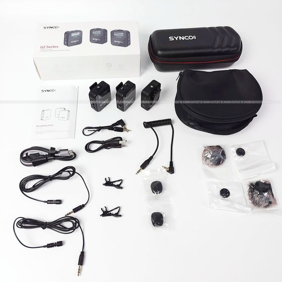 SYNCO G2 A2 Wireless Microphone ไมค์ไวเลสคู่เกรดโปร เสียงดี มือสองสภาพดีมาก อุปกรณ์ครบกล่อง ราคาพิเศษ