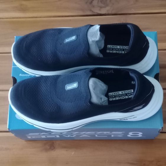 รองเท้า Skechers GO WALK 8 (รุ่น Aleena) สีดำ-ขาว ไซส์ 38 (25cm) ของแท้ สภาพสวยมาก ราคาคุ้มๆ