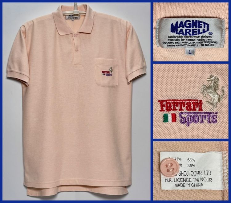 XL แขนสั้น 🔴เสื้อโปโล FERRARI ของแท้ ORIGINAL จากแบรนด์ผู้ผลิตอะไหล่ให้ FERRARI