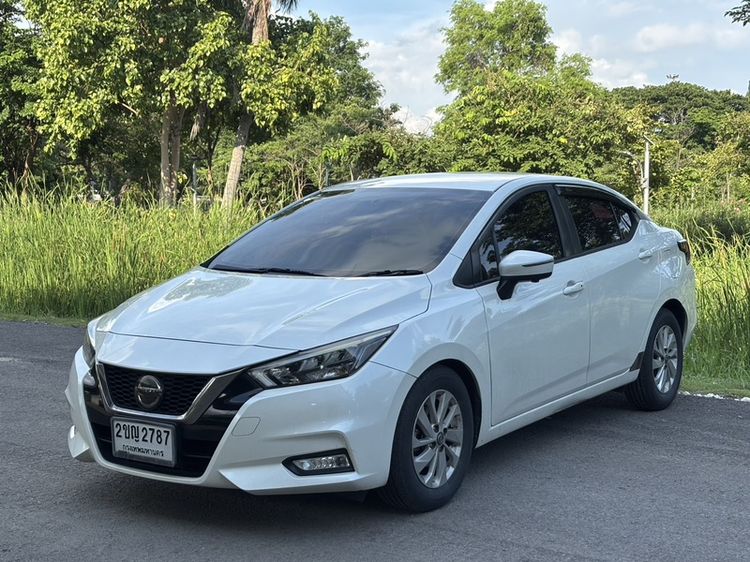 Nissan Almera 2021 1.2 VL Sedan เบนซิน ไม่ติดแก๊ส เกียร์อัตโนมัติ ขาว รูปที่ 3