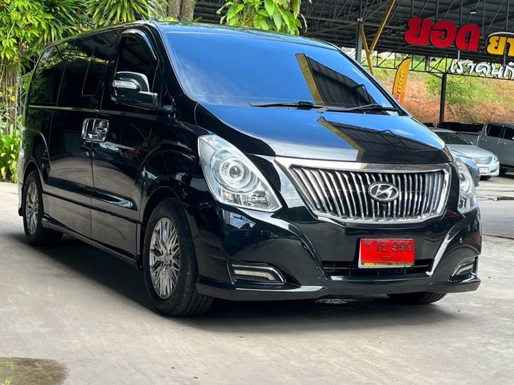 Hyundai Grand Starex 2016 2.5 Premium Utility-car ดีเซล ไม่ติดแก๊ส เกียร์อัตโนมัติ ดำ รูปที่ 3
