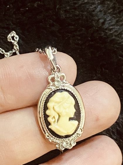 สร้อยคอจี้คามิโอ (Cameo) วินเทจ คลาสสิก หรูหรา สภาพสวย Japan quality รูปที่ 2