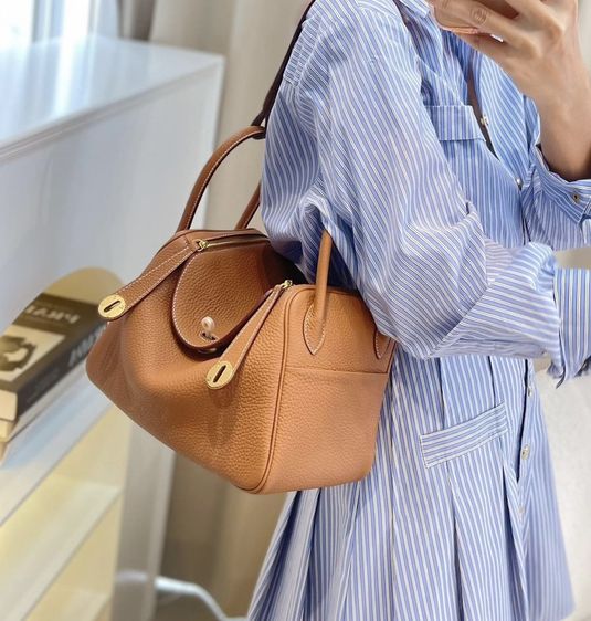 กระเป๋าหนังวัวแท้ Aesthetic Togo Leather  Lindy26 รูปที่ 8