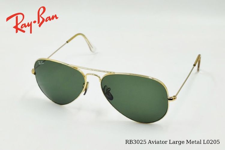 Ray-Ban แว่นตากันแดด RayBan RB3025 Aviator Latge Metal L0205 58 mm.