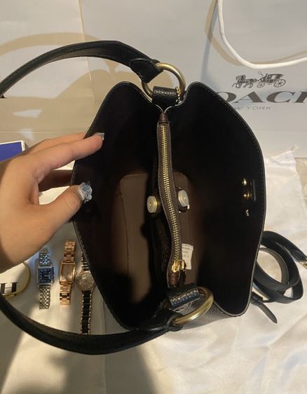 กระเป๋า Coach Bucket Pebbled Leather Bag รูปที่ 6