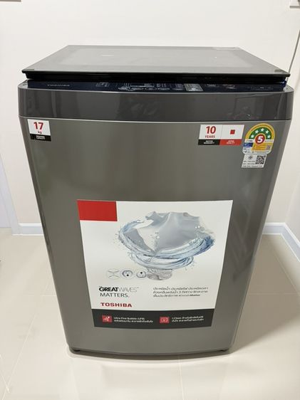 ￼TOSHIBA เครื่องซักผ้าฝาบน ความจุ 17 กก. รุ่น AW-DUN1800MT(SG)