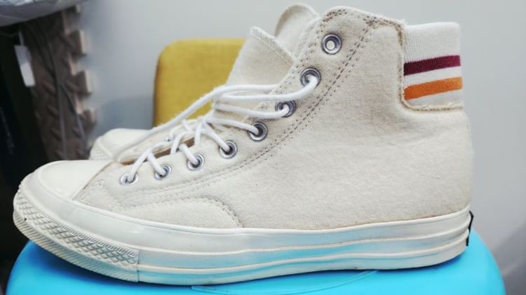 รองเท้าผ้าใบ ผ้า UK 9.5 | EU 44 | US 10 ขาว Converse Chuck 70 Hi "White Retro"