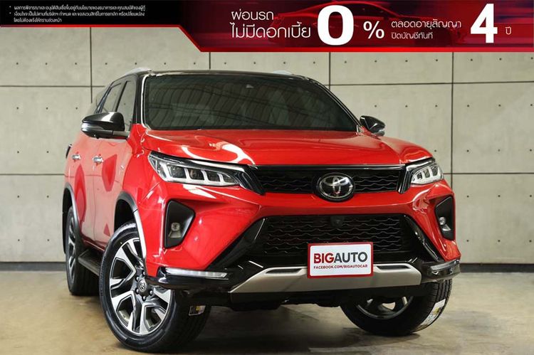 Toyota Fortuner 2021 2.8 Legender Black Top 4WD Utility-car ดีเซล ไม่ติดแก๊ส เกียร์อัตโนมัติ แดง