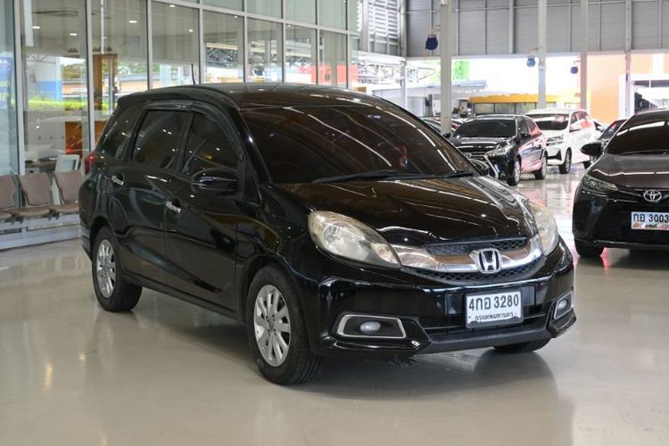 Honda Mobilio 2015 1.5 V Utility-car เบนซิน ไม่ติดแก๊ส เกียร์อัตโนมัติ ดำ รูปที่ 3