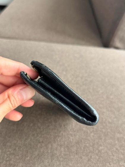 PRADA Long Wallet L-shaped Zipper Saffiano Leather Black 1M1183 Used รูปที่ 6