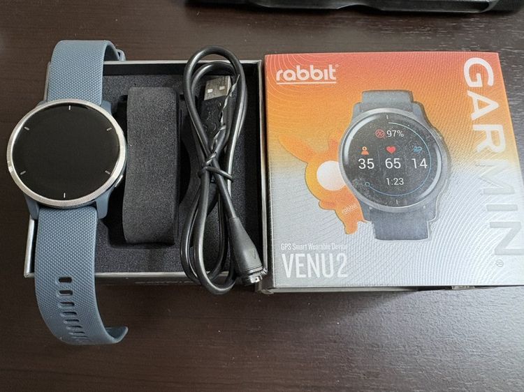 สแตนเลส ฟ้า Garmin VENU 2 มือสอง