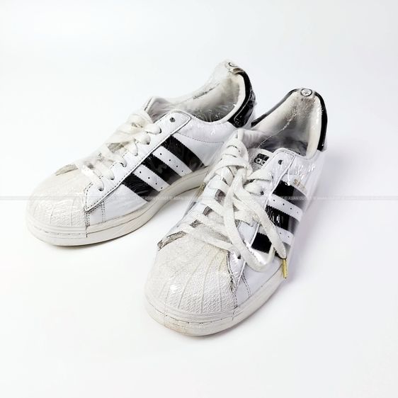 รองเท้าผ้าใบ หนังแท้ ขาว Adidas Originals Superstar City Series Beijing แท้ มือสองสภาพดี ตัวหายาก ดีเทลป้ายส้นตีนตุ๊กแกถอดได้ Art FX7784 UK 7.5 US 8 260cm ราคาพิเ