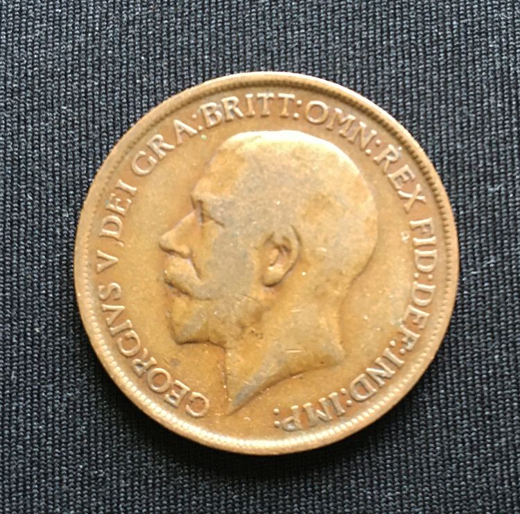 เหรียญ ทอแดง British England Penny ปี ค.ศ 1913
