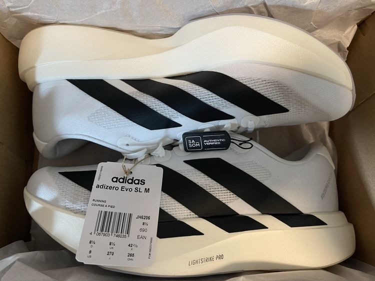 รองเท้าวิ่ง อื่นๆ ผู้ชาย ขาว ขาย Adidas Adizero Evo SL (มือ1 ร้านสะสม) 9 US