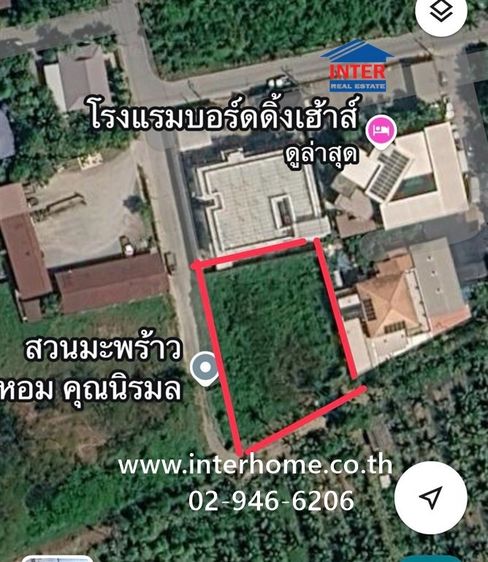 ที่ดินเปล่า 300 ตร.ว. ที่ดิน ใกล้โรงแรมบอร์ดดิ้งเฮ้าส์ ซอยสามพราน12 ถนนเพชรเกษม ถนนสามพราน สามพราน นครปฐม