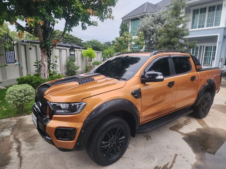 Ford Ranger 2020 2.0 Bi-Turbo Hi-Rider Wildtrak Pickup ดีเซล ส้ม รูปที่ 3
