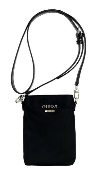 หนัง PU ไม่ระบุ ดำ Guess FOLLIE TRAVEL CHIT CHAT Phone Bag | Follie Collection (NN9676015) กระเป๋าสะพาย ใส่โทรศัพท์