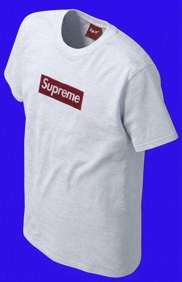 Supreme LA classic solid red Box Logo Tee in White                                                                               รูปที่ 4