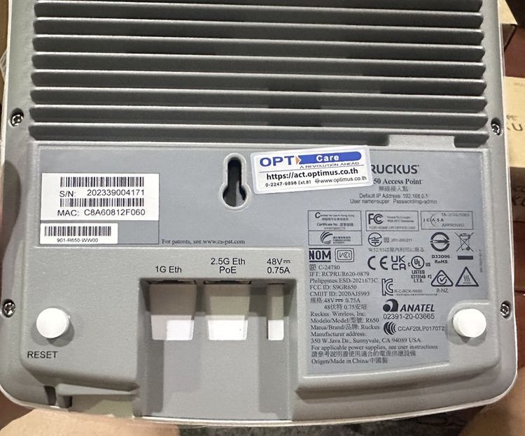 เครื่องกระจายสัญญาน wifi Ruckus Wireless R650 Wi-Fi รูปที่ 2