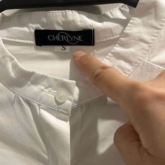 เสื้อเชิ้ตแขนยาวจับจีบพอง แบรนด์ Cherlyne สภาพใหม่เอี่ยม รูปที่ 6