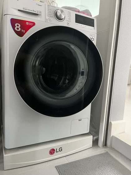 LG ฝาหน้า เครื่องซักผ้า  8 กก. สภาพใหม่ สั่งงานผ่านโทรศัพท์ได้