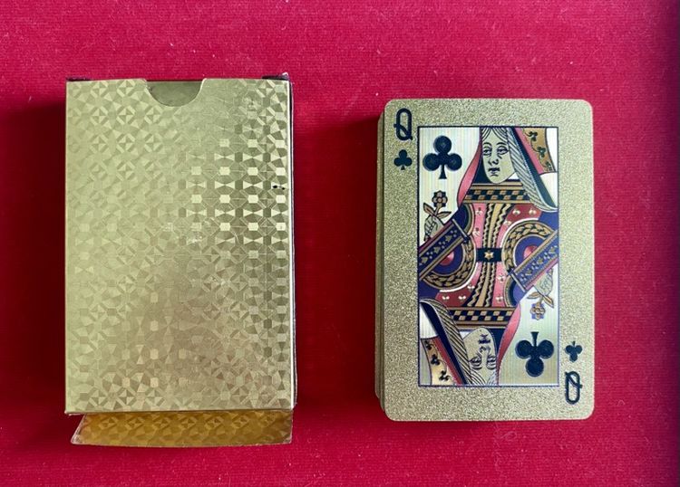 Premium Golden Waterproof Playing Card - Perfect for Poker , Parties & Games! Halloween / Thanksgiving Day / Chrismas Gift รูปที่ 9