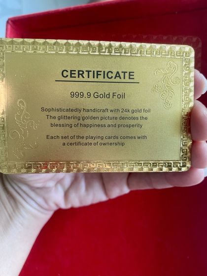 Premium Golden Waterproof Playing Card - Perfect for Poker , Parties & Games! Halloween / Thanksgiving Day / Chrismas Gift รูปที่ 8