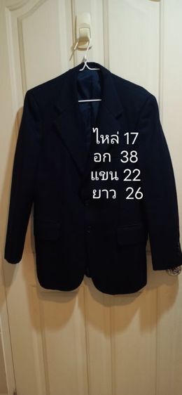 สูทชาย กรมเข้ม ไหล่17 อก38 แขน22 ยาว26