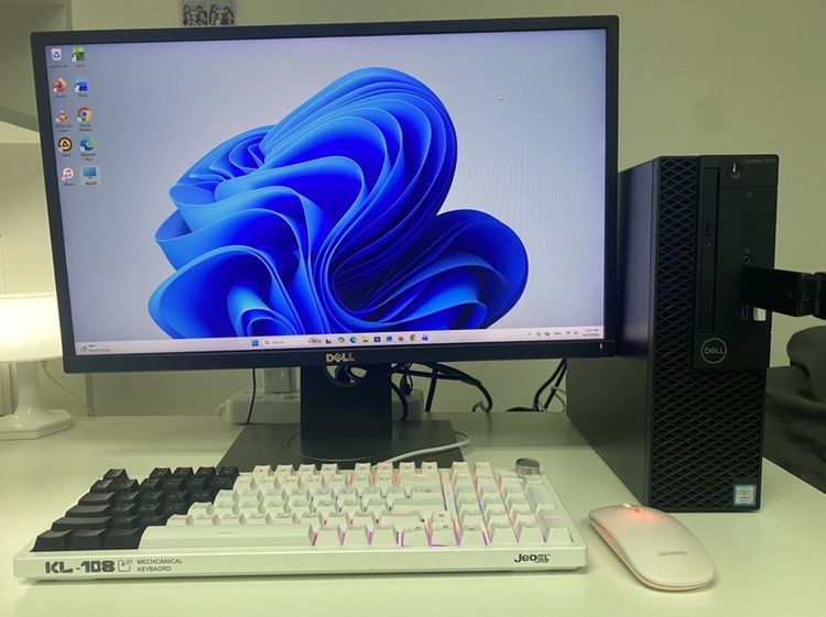 ชุดโต๊ะคอมพิวเตอร์พร้อมใช้งาน Dell OptiPlex 3070 (i3-9100) + จอ Dell 23 นิ้ว